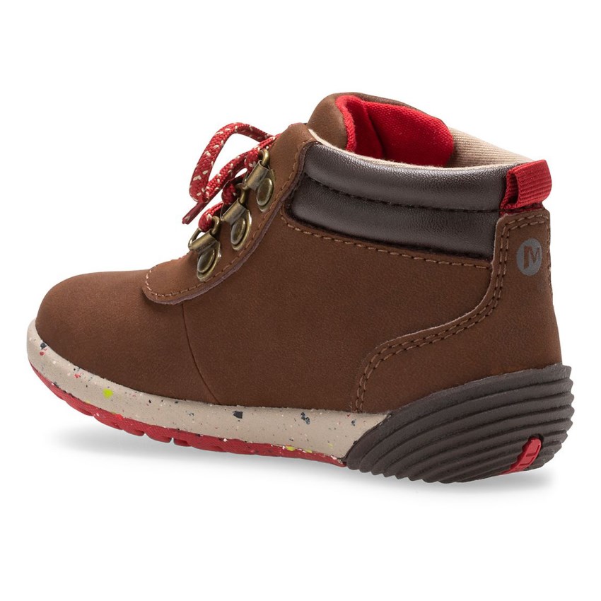 Bottes Merrell Bare Steps 2.0 Marron Foncé Enfant | D.F.ZZGW